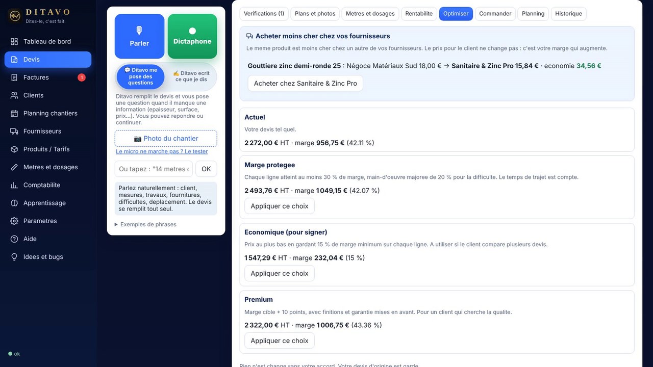 Optimiser le devis